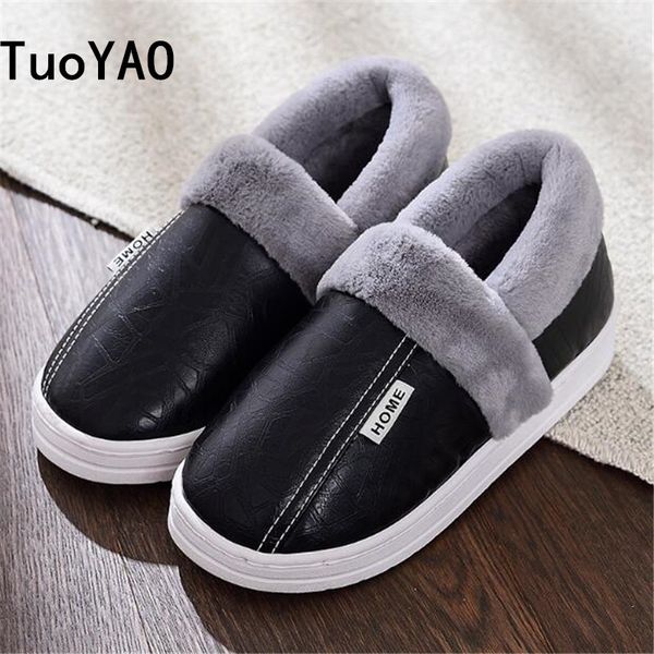 new mens slippers winter leather non-slip slippers lovers fur shoes thick with plush home waterproof flats warm indoor shoes, Black
new mens slippers winter leather non-slip slippers lovers fur shoes thick with plush home waterproof flats warm indoor shoes, Black