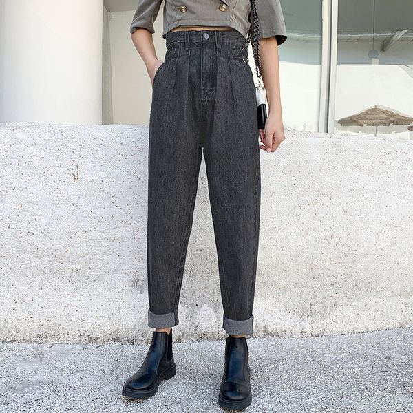 women's jeans autumn woman mom pants high waist women vintage straight full-length feminino loose, Blue
women's jeans autumn woman mom pants high waist women vintage straight full-length feminino loose, Blue