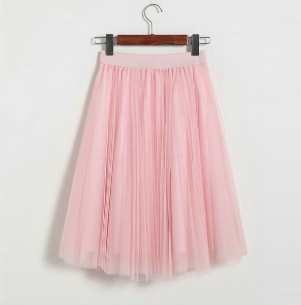 tulle skirts womens black gray white tulle skirt elastic high waist pleated midi skirt