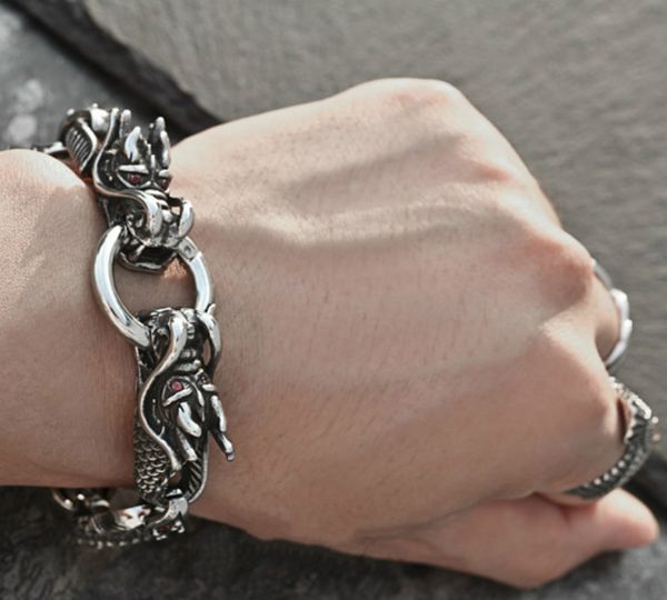 punk rock double dragon из нержавеющей стали браслет цепи мужская ретро личность hipster jewelry punk hip hop wild jewelry, Black
punk rock double dragon из нержавеющей стали браслет цепи мужская ретро личность hipster jewelry punk hip hop wild jewelry, Black