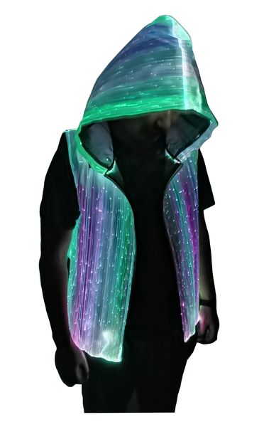 men's led fiber optic clothing light up 7 colors full-zip hoodie glow in the dark costume for rave party club music halloween festival, Black
men's led fiber optic clothing light up 7 colors full-zip hoodie glow in the dark costume for rave party club music halloween festival, Black