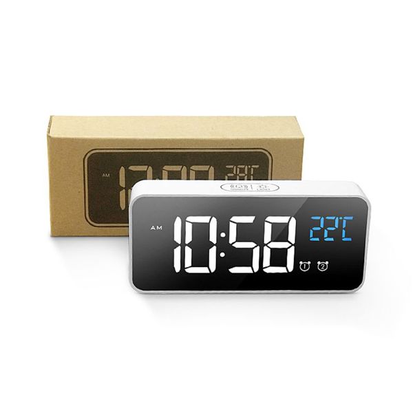 home usb charging digital display led alarm clock temperature display electronic clock voice control snooze small alarm
home usb charging digital display led alarm clock temperature display electronic clock voice control snooze small alarm