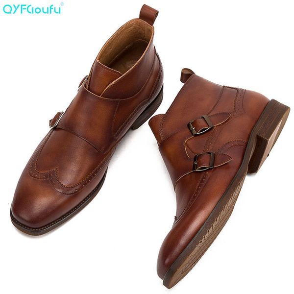 qyfcioufu 2019 botas double monk strap handmade fashion office genuine cow leather original design men casual outdoor boots, Black
qyfcioufu 2019 botas double monk strap handmade fashion office genuine cow leather original design men casual outdoor boots, Black