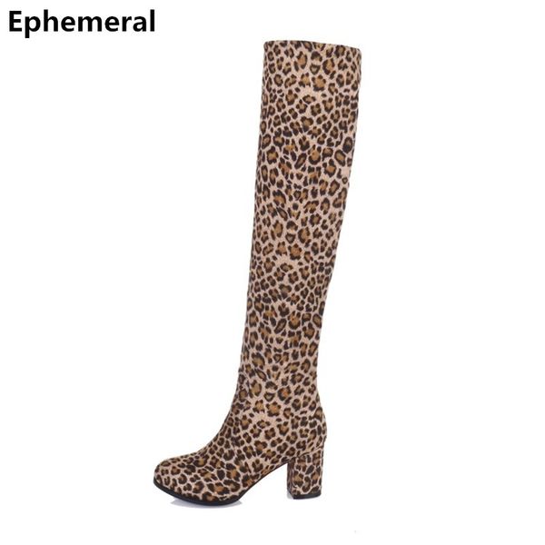 ladies leopard printed high heel boots over-knee add fur for winter season square heel flock shoes round toe long plus size 3-12, Black
ladies leopard printed high heel boots over-knee add fur for winter season square heel flock shoes round toe long plus size 3-12, Black