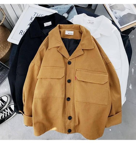obrix female autumn spring loose casual style jacket square collar v-neck full sleeve buttons pockets streetwear jacket, Black;brown
obrix female autumn spring loose casual style jacket square collar v-neck full sleeve buttons pockets streetwear jacket, Black;brown