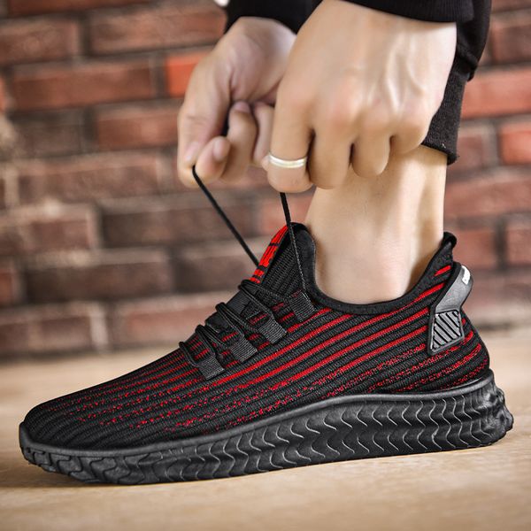 2020 new design men's sports flying woven casual shoes middle-aged young students color matching lace low-trend casual men's shoes, Black
2020 new design men's sports flying woven casual shoes middle-aged young students color matching lace low-trend casual men's shoes, Black