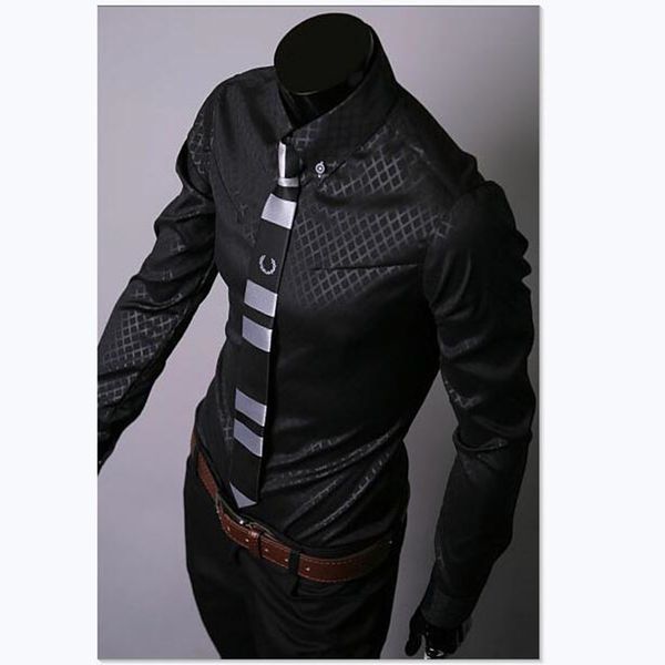 men's casual shirts 2019 autumn new fashion solid color man long-sleeved cotton slim fit casual business button shirt senior, White;black
men's casual shirts 2019 autumn new fashion solid color man long-sleeved cotton slim fit casual business button shirt senior, White;black