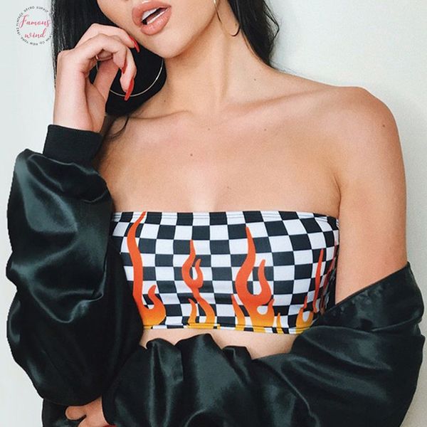 vest fashion womens flame plaid print crop tank halter short shirt for lovers black t shirt grunge aesthetic, White
vest fashion womens flame plaid print crop tank halter short shirt for lovers black t shirt grunge aesthetic, White