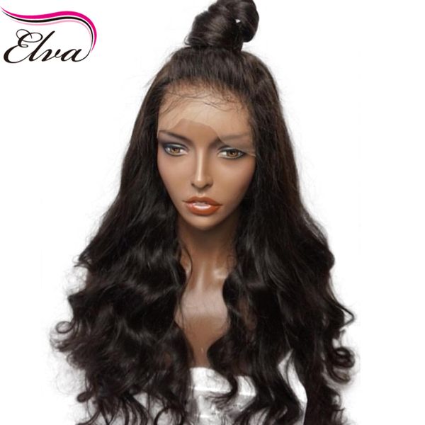 elva hair glueless lace front human hair wigs pre plucked natural hairline body wave brazilian remy natural color 10"-26, Black
elva hair glueless lace front human hair wigs pre plucked natural hairline body wave brazilian remy natural color 10"-26, Black