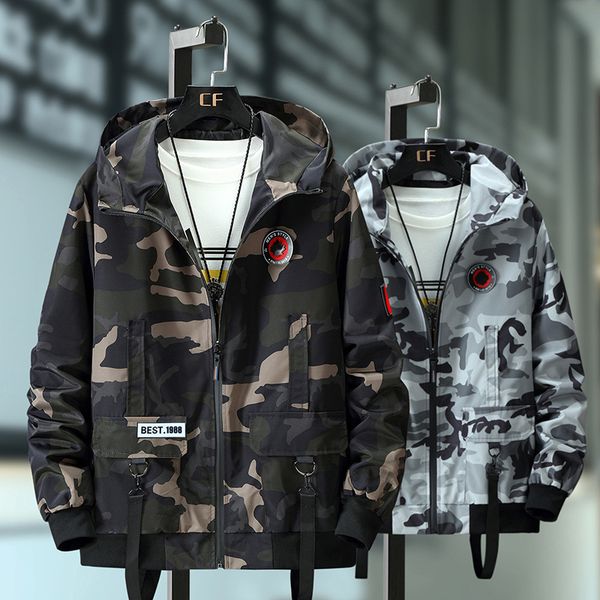 loose plus size men clothing hooded long sleeve casual print zipper jacket camouflage sport wild coat male spring wild jacket, Black;brown
loose plus size men clothing hooded long sleeve casual print zipper jacket camouflage sport wild coat male spring wild jacket, Black;brown