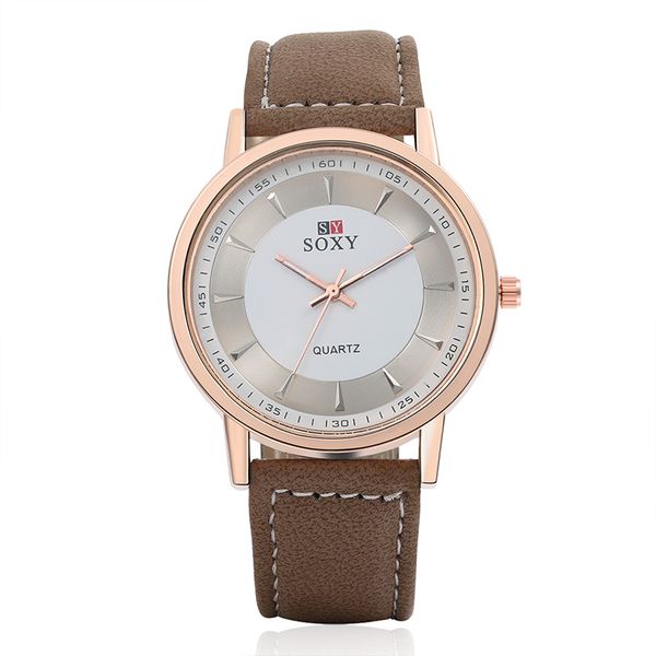new soxy men's watch quartz men brief watches relogio fashion stylish brown band leather watch elegant wristwatch montre homme, Slivery;brown
new soxy men's watch quartz men brief watches relogio fashion stylish brown band leather watch elegant wristwatch montre homme, Slivery;brown