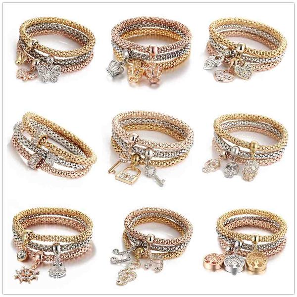 cr jewelry alloy three color suit stretched popcorn corn chain bangle bracelet with diamond butterfly pendant sz1h040, Golden;silver
cr jewelry alloy three color suit stretched popcorn corn chain bangle bracelet with diamond butterfly pendant sz1h040, Golden;silver