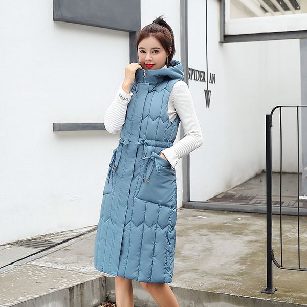 winter women's vests long coat female vest 2019 winter vest women coats hooded outerwear girl thick warm, Black;white
winter women's vests long coat female vest 2019 winter vest women coats hooded outerwear girl thick warm, Black;white