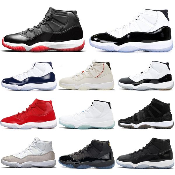2020 jumpman 11 bred 2019 11s men women basketball shoes concord metallic silver cap and gown mens trainers sports sneakers size 5.5-13
2020 jumpman 11 bred 2019 11s men women basketball shoes concord metallic silver cap and gown mens trainers sports sneakers size 5.5-13
