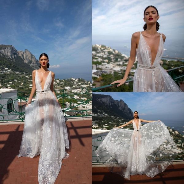 inbal dror 2019 пляж свадебные платья тюль линия бохо глубокий v шеи свадебное платье кружева аппликация бисер свадебные платья халат де mar, White
inbal dror 2019 пляж свадебные платья тюль линия бохо глубокий v шеи свадебное платье кружева аппликация бисер свадебные платья халат де mar, White