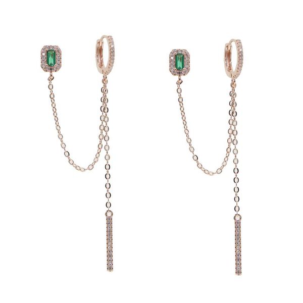 2020 new long chain tassel rose gold color dangle earrings for women wedding drop green cz earing fashion jewelry gifts 68mm, Silver
2020 new long chain tassel rose gold color dangle earrings for women wedding drop green cz earing fashion jewelry gifts 68mm, Silver