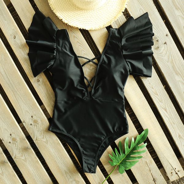 lace off the shoulder swimwear 2020 new black white solid swimsuit v-neck ruffle bathing suit beachwear monokini female
lace off the shoulder swimwear 2020 new black white solid swimsuit v-neck ruffle bathing suit beachwear monokini female
