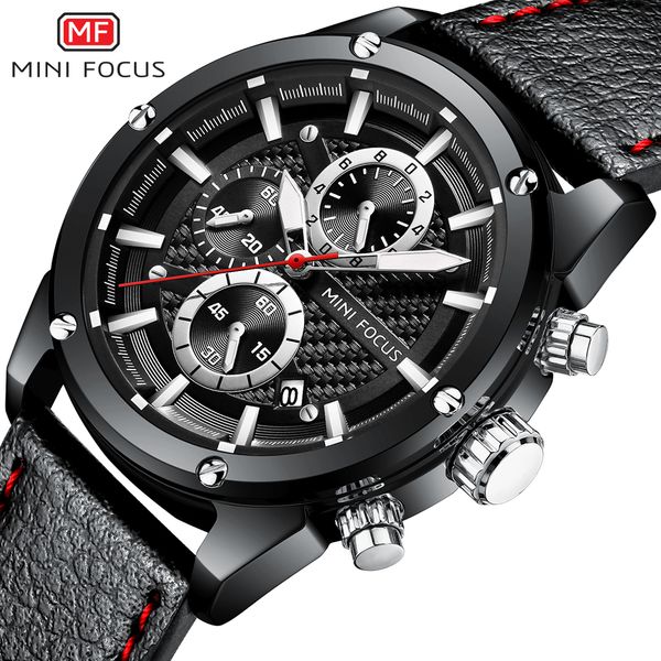 minifocus 2019 sport watch men waterproof leather strap chronograph men's wristwatch quartz wrist watches men luxury male clock, Slivery;brown
minifocus 2019 sport watch men waterproof leather strap chronograph men's wristwatch quartz wrist watches men luxury male clock, Slivery;brown