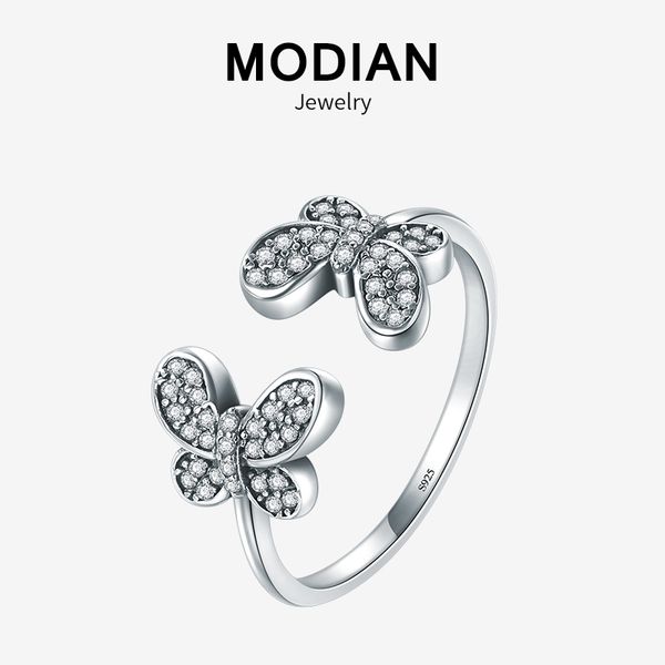 modian exquisite dazzling crystal ring 100% 925 sterling silver vintage butterfly adjustable trendy rings for women fine jewelry, Golden;silver
modian exquisite dazzling crystal ring 100% 925 sterling silver vintage butterfly adjustable trendy rings for women fine jewelry, Golden;silver