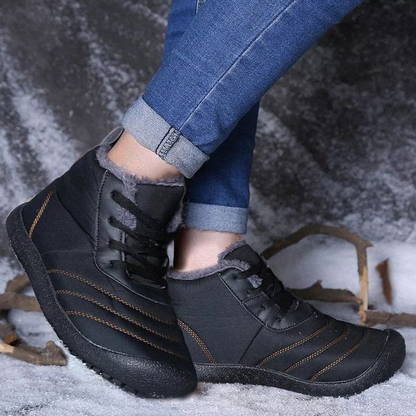 winter men boots waterproof comfortable snow boots warm fur lined ankle shoes men casual lightweight shoes footwear male d30, Black
winter men boots waterproof comfortable snow boots warm fur lined ankle shoes men casual lightweight shoes footwear male d30, Black