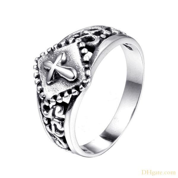 fashion punk style cross design 316l stainless steel rings jewelry gift for men, Silver
fashion punk style cross design 316l stainless steel rings jewelry gift for men, Silver