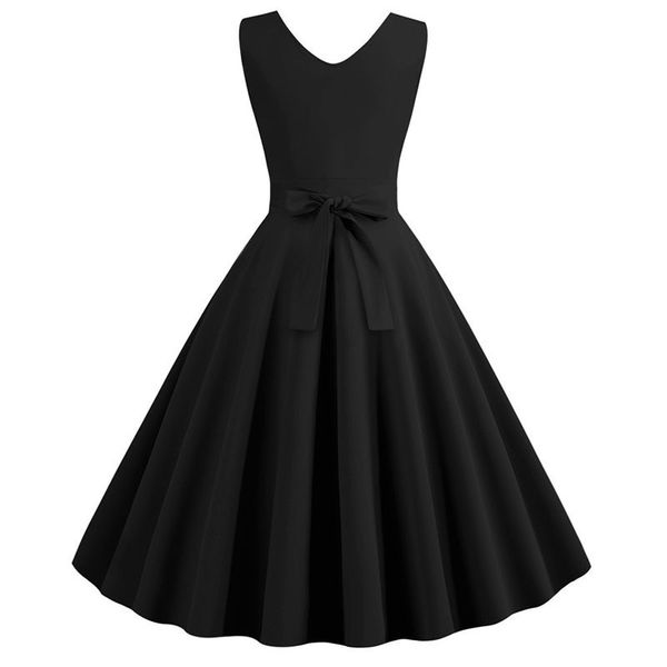 casual dresses elegant solid color summer dress women 2021 sleeveless v neck midi vintage party office robe femme plus size, Black;gray
casual dresses elegant solid color summer dress women 2021 sleeveless v neck midi vintage party office robe femme plus size, Black;gray