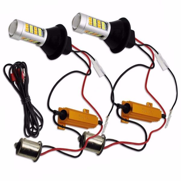 2x for car lighting 1156 high power dual color switchback led bulb p21w s25 ba15s 2835 42led daytime running turn signal lamp
2x for car lighting 1156 high power dual color switchback led bulb p21w s25 ba15s 2835 42led daytime running turn signal lamp