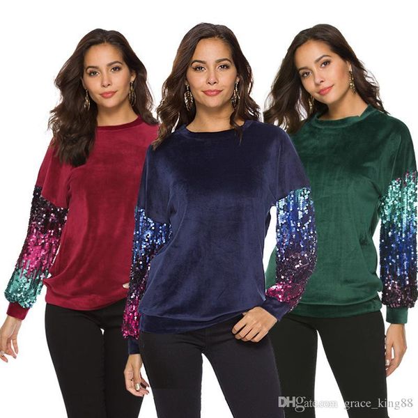 2019new fashion flannel sequins long sleeve sweatshirt jumper bling bling pullover hoody blouse coat women casual sweatshirt s m xl, Black
2019new fashion flannel sequins long sleeve sweatshirt jumper bling bling pullover hoody blouse coat women casual sweatshirt s m xl, Black