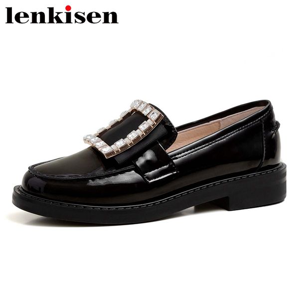 lenkisen limited customization big size genuine leather round toe low heel square rhinestone buckle deep mouth pumps l9f8, Black
lenkisen limited customization big size genuine leather round toe low heel square rhinestone buckle deep mouth pumps l9f8, Black