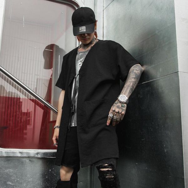 good quality summer black oversize hip hop men shirt japan streetwear nightclub dj singer punk rock shirts male vintage clothing, White;black
good quality summer black oversize hip hop men shirt japan streetwear nightclub dj singer punk rock shirts male vintage clothing, White;black