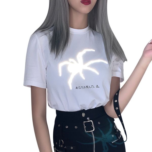 3m reflective тенниска для женщин моды короткого рукава белого tee ситец t shirt в street style, White
3m reflective тенниска для женщин моды короткого рукава белого tee ситец t shirt в street style, White