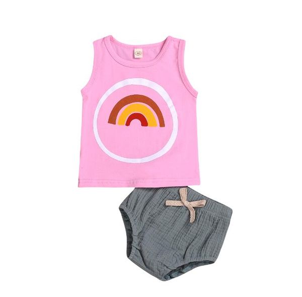 wholesale kids designer clothes girls summer cute pink sleeveless t shirt + solid pp shorts suit baby girl designer clothes 2pcs set by0826, White
wholesale kids designer clothes girls summer cute pink sleeveless t shirt + solid pp shorts suit baby girl designer clothes 2pcs set by0826, White