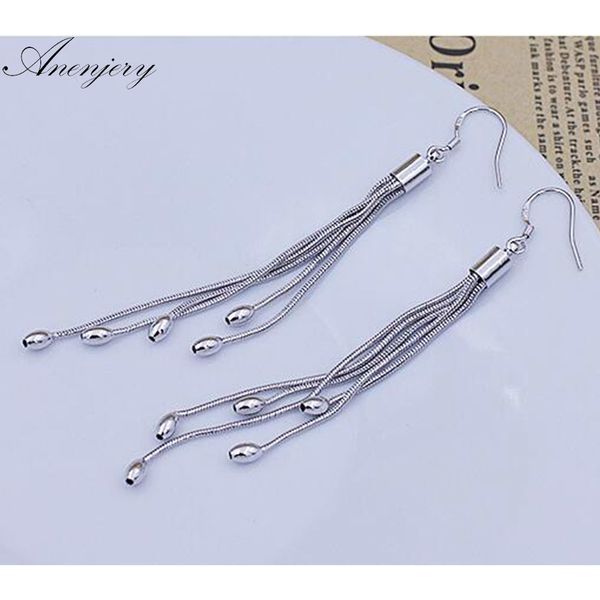 anenjery 925 sterling silver bridal jewelry beads long tassel drop earrings for women boucle d'oreille oorbellen s-e61
anenjery 925 sterling silver bridal jewelry beads long tassel drop earrings for women boucle d'oreille oorbellen s-e61