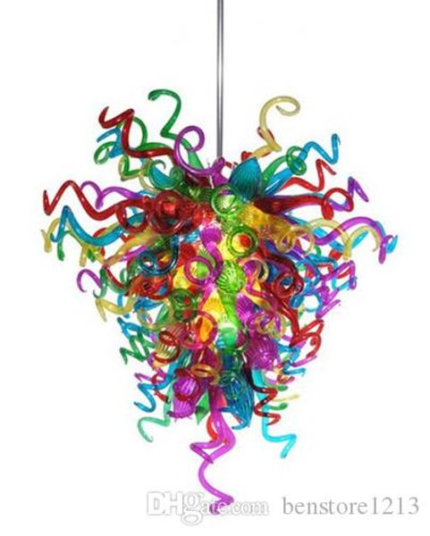 Tiffany Lamps Led Ceiling Light Fan Home Decorative Edison Bulbs Murano Colored Glass Chian Chandelier Light