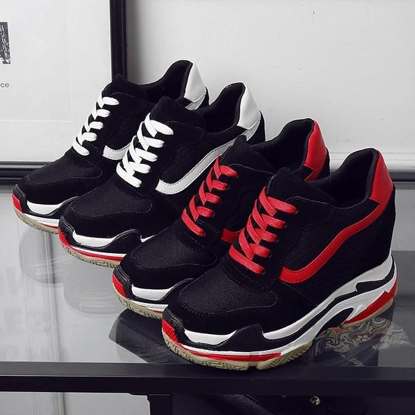 classic shoes women leisure platform wedges cow suede mesh height increasing ladies shoes, Black;white
classic shoes women leisure platform wedges cow suede mesh height increasing ladies shoes, Black;white