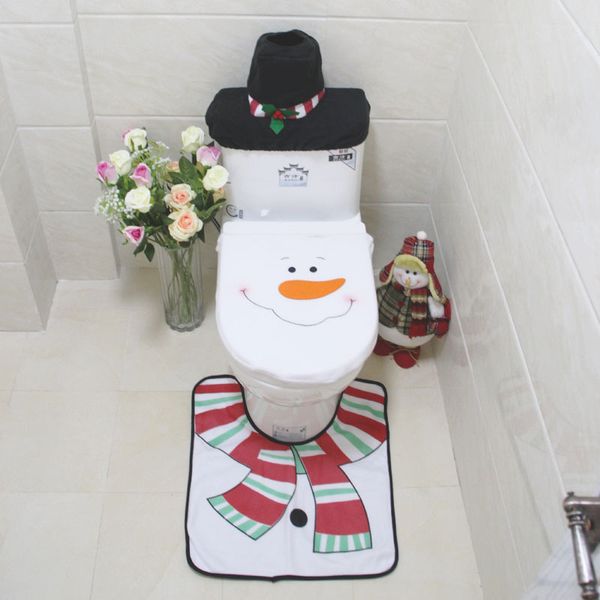 3pcs/set christmas snowman toilet lid seat cover rug foot mat toilet cover ground mat water tank and paper towels
3pcs/set christmas snowman toilet lid seat cover rug foot mat toilet cover ground mat water tank and paper towels