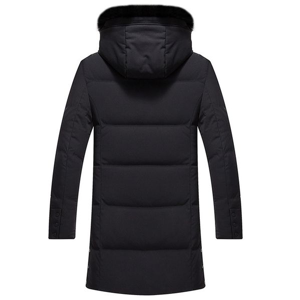 90% white duck down jacket men winter new simple thick warm fur collar hooded cotton parkas men windbreaker long coat for canada, Black
90% white duck down jacket men winter new simple thick warm fur collar hooded cotton parkas men windbreaker long coat for canada, Black