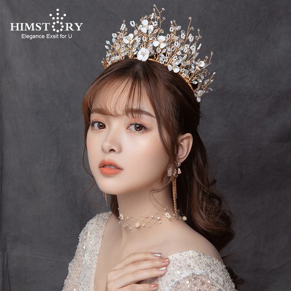 himstory handmade oversize rhinestone pearl brides tiaras crowns bridals hairbands headpieces wedding dress hair accessories, Golden;white
himstory handmade oversize rhinestone pearl brides tiaras crowns bridals hairbands headpieces wedding dress hair accessories, Golden;white