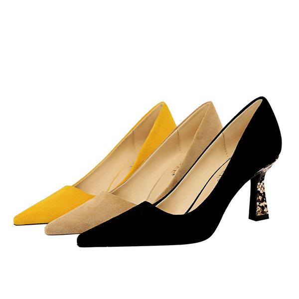 1878-9 fashion simple and nightclub with thin leopard print and color-block suede shallow mouth pointed dress women's shoes, Black
1878-9 fashion simple and nightclub with thin leopard print and color-block suede shallow mouth pointed dress women's shoes, Black