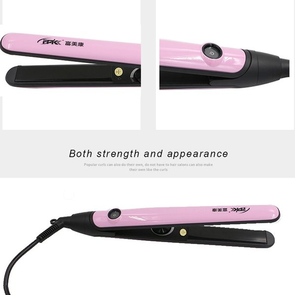 fmk tourmaline ceramic mini white hair straightener use portable irons flat iron professional straightening styling tools, Black
fmk tourmaline ceramic mini white hair straightener use portable irons flat iron professional straightening styling tools, Black