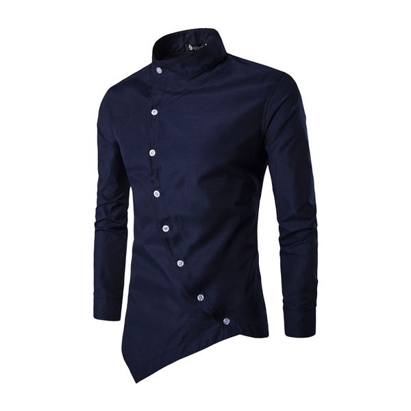 Men Shirt 2018 Personality Oblique Button Irregular Men Casual Dress Shirt New Arrival Long Sleeve Slim Fit Quality Male Shirts
Men Shirt 2018 Personality Oblique Button Irregular Men Casual Dress Shirt New Arrival Long Sleeve Slim Fit Quality Male Shirts