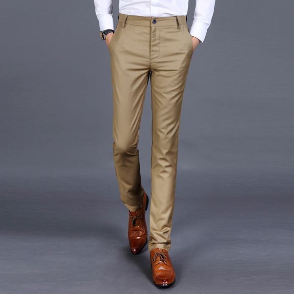 fashion autumn mens long suit pants oversize slim business formal khaki trousers male office wear men straight dress pants xxl, White;black
fashion autumn mens long suit pants oversize slim business formal khaki trousers male office wear men straight dress pants xxl, White;black
