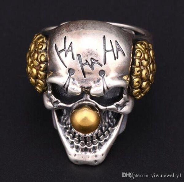 men's fashion stainless steel design evil clown ring biker men's ring glamour jewelry size 7 - 14, Silver
men's fashion stainless steel design evil clown ring biker men's ring glamour jewelry size 7 - 14, Silver