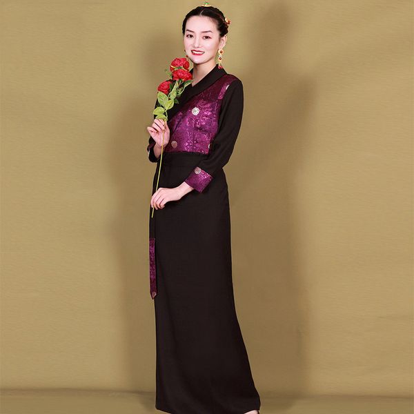 women stage wear fabric dance costumes ethnic elegant set tibetan summer dress classical national performance clothing, Black;red
women stage wear fabric dance costumes ethnic elegant set tibetan summer dress classical national performance clothing, Black;red