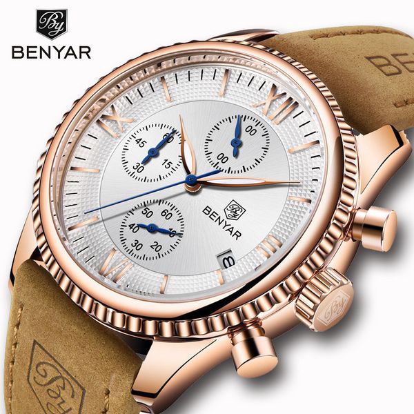 benyar men's watches fashion sports quartz watch men clock 2019 mens watches top waterproof watch relogio masculino, Slivery;brown
benyar men's watches fashion sports quartz watch men clock 2019 mens watches top waterproof watch relogio masculino, Slivery;brown