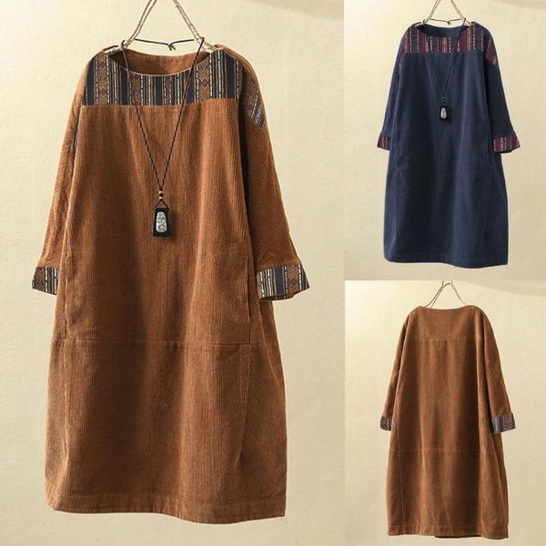 casual dresses 2021 fashion women vintage corduroy ethnic print patchwork dress long sleeve pockets loose plus size winter, Black;gray
casual dresses 2021 fashion women vintage corduroy ethnic print patchwork dress long sleeve pockets loose plus size winter, Black;gray
