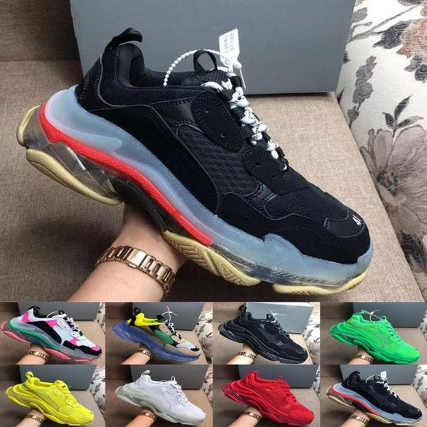 drop shipping designer 17fw triple s adds a clear bubble midsole sneakers mens women neon green luxury increasing brand casual dad shoes, Black
drop shipping designer 17fw triple s adds a clear bubble midsole sneakers mens women neon green luxury increasing brand casual dad shoes, Black