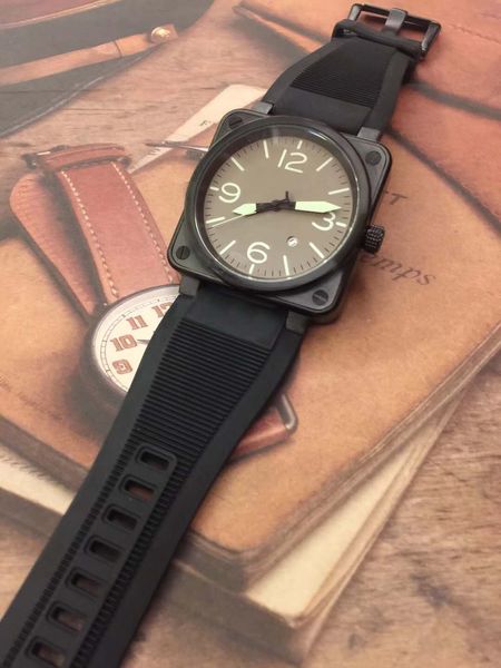elling automatic aviation commando bellross mechanical 42mm mens watches grey dial wristwatches with white hour marker and hands, Slivery;brown
elling automatic aviation commando bellross mechanical 42mm mens watches grey dial wristwatches with white hour marker and hands, Slivery;brown