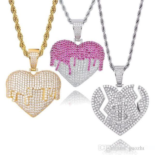 new fashion 18k gold bling colorful diamond us dollar sign flowing heart love necklace hip hop designer luxury cubic zirconia jewelry bijoux, Silver
new fashion 18k gold bling colorful diamond us dollar sign flowing heart love necklace hip hop designer luxury cubic zirconia jewelry bijoux, Silver