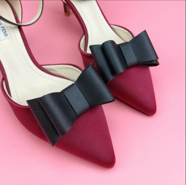 1 pair of high-end shoes accessories pu leather bow easy to handle shoes decorated removable shoe clip 4.5x7.5cm, Black
1 pair of high-end shoes accessories pu leather bow easy to handle shoes decorated removable shoe clip 4.5x7.5cm, Black